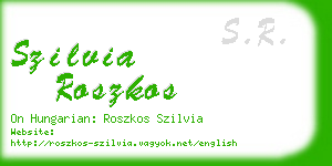 szilvia roszkos business card